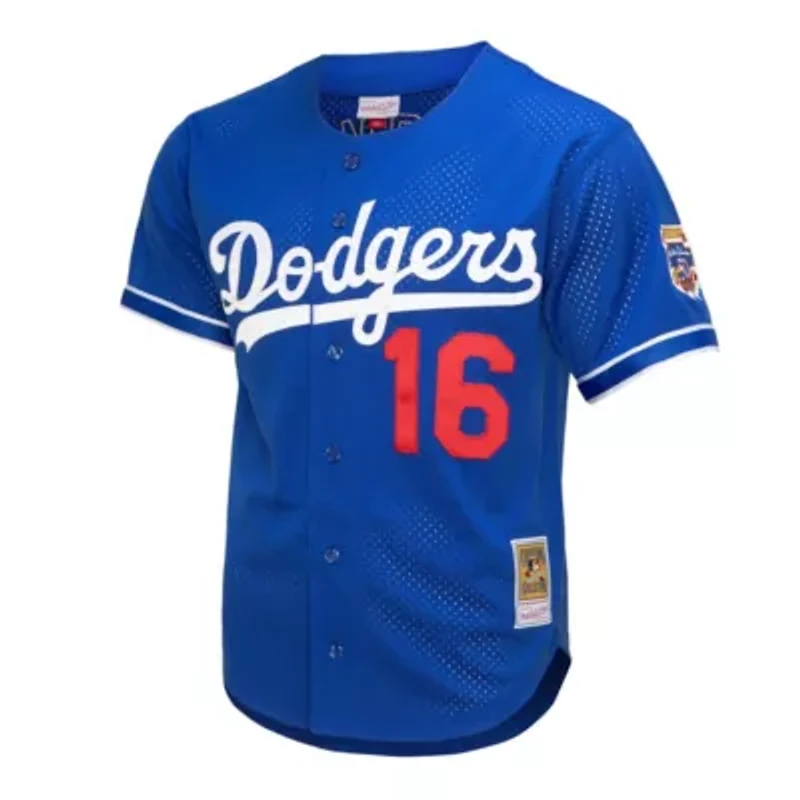 MLB Hideo Nomo Los Angeles Dodgers Cooperstown Collection Mesh Batting Practice Button-Up Jersey