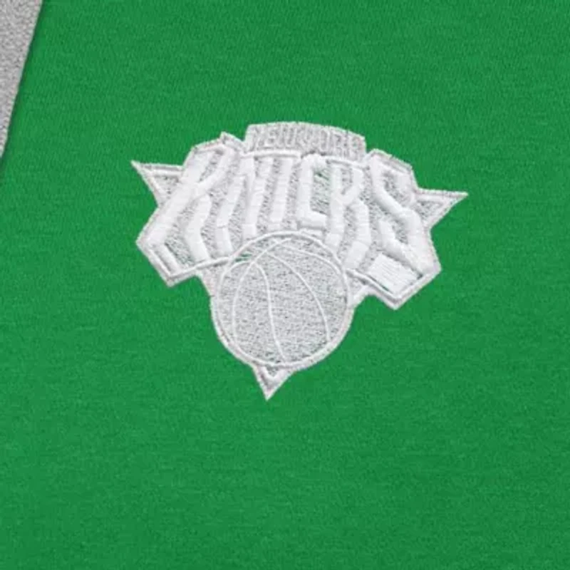 NBA Kelly New York Knicks St. Patrick's Day Victory Raglan Pullover Hoodie