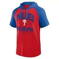 MLB Philadelphia Phillies Big & Tall Short Sleeve Pullover Hoodie