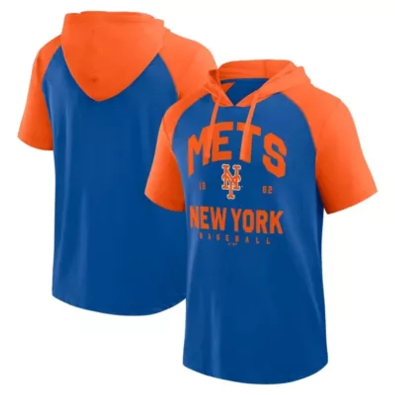 MLB New York Mets Big & Tall Short Sleeve Pullover Hoodie