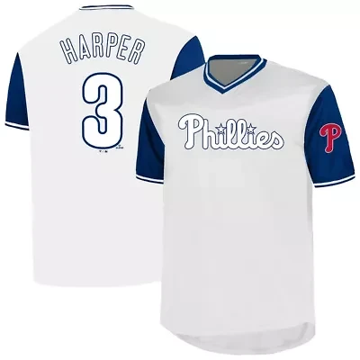 MLB Bryce Harper Philadelphia Phillies Big & Tall Name Number Birdeye V-Neck T-Shirt