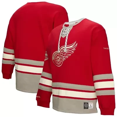 NHL Detroit Wings Lace-Up Pullover Sweatshirt
