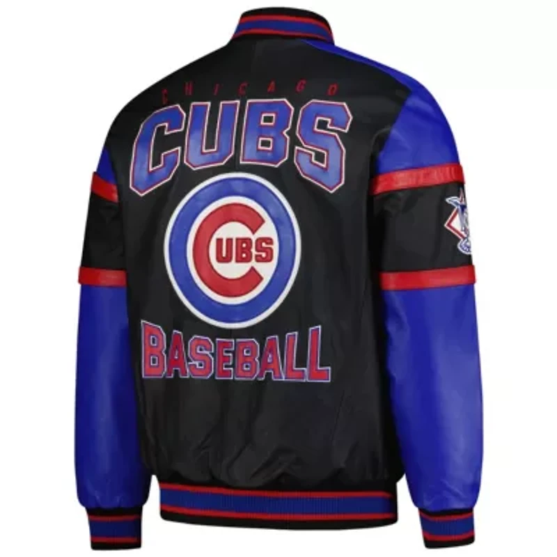 MLB Chicago Cubs Full-Zip Leather Varsity Jacket