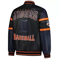 MLB Detroit Tigers Full-Zip Leather Varsity Jacket
