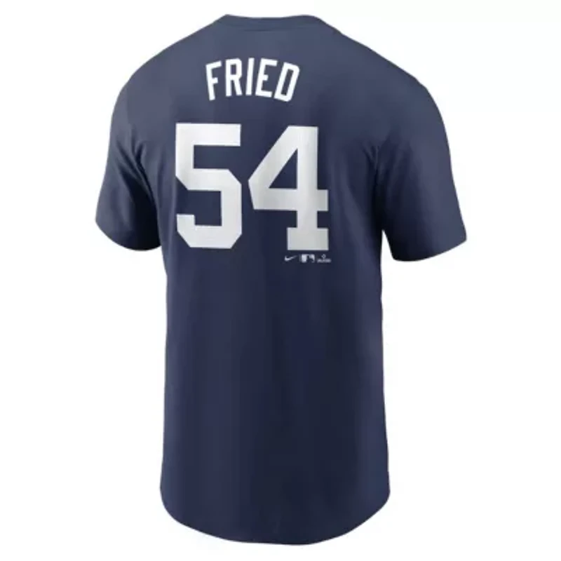 MLB Nike Max Fried New York Yankees Fuse Name & Number T-Shirt
