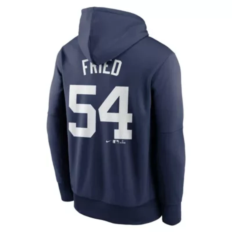 MLB Nike Max Fried New York Yankees Name & Number Pullover Hoodie