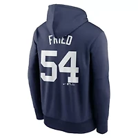 MLB Nike Max Fried New York Yankees Name & Number Pullover Hoodie