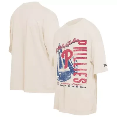 MLB Philadelphia Phillies Cooperstown Collection Oversized Throwback Distressed T-Shirt