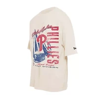 MLB Philadelphia Phillies Cooperstown Collection Oversized Throwback Distressed T-Shirt