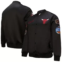 NBA Chicago Bulls Hardwood Classics Blackout Collection Satin Full-Zip Jacket