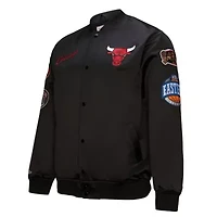 NBA Chicago Bulls Hardwood Classics Blackout Collection Satin Full-Zip Jacket