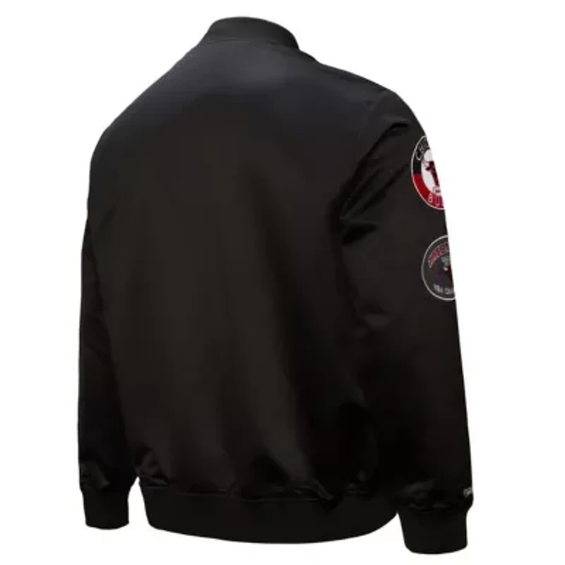 NBA Chicago Bulls Hardwood Classics Blackout Collection Satin Full-Zip Jacket