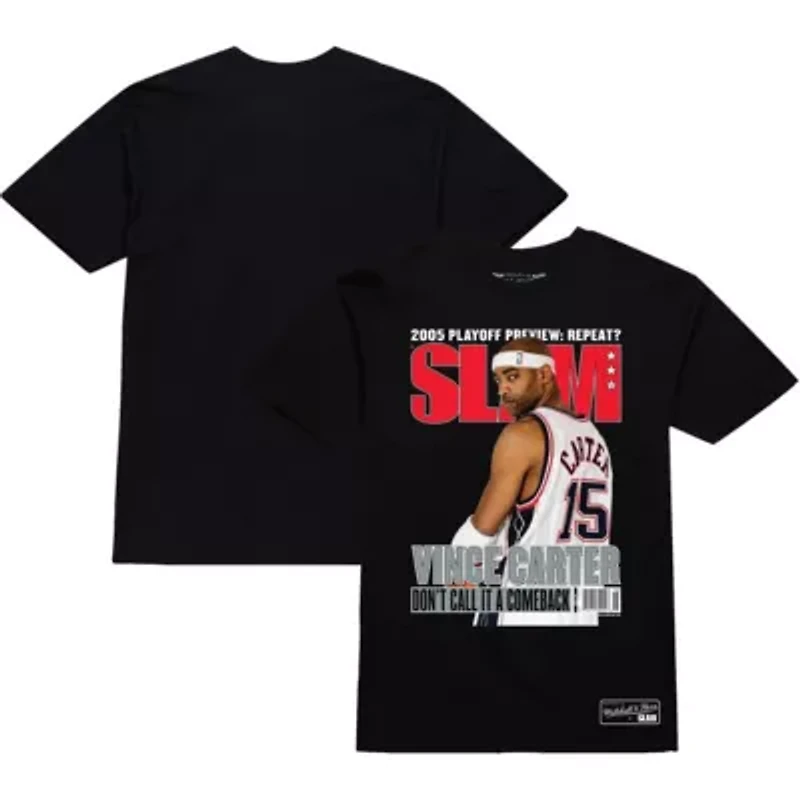 Hardwood Classic Teams Unisex Vince Carter New Jersey Nets Don't Call It A Comeback SLAM Cover T-Shirt