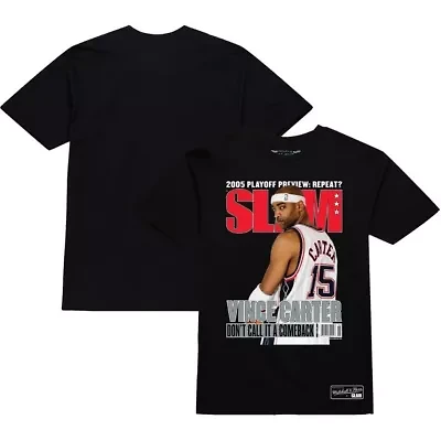 Hardwood Classic Teams Unisex Vince Carter New Jersey Nets Don't Call It A Comeback SLAM Cover T-Shirt