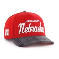 NCAA Unisex Nebraska Huskers Windowpane Plaid Collection Hitch Adjustable Hat