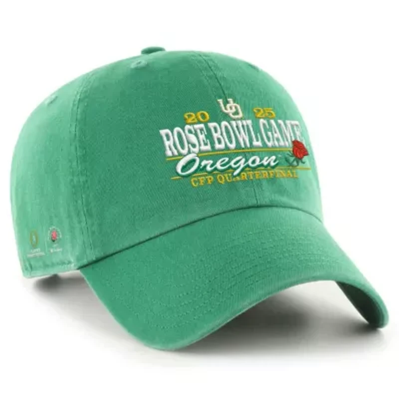 NCAA Oregon Ducks NCAA Football Playoff 2025 Rose Bowl Clean Up Adjustable Hat