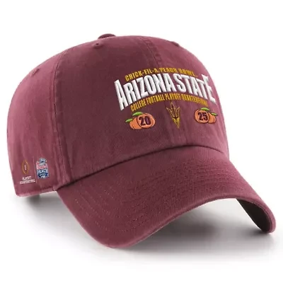 NCAA Arizona State Sun Devils NCAA Football Playoff 2025 Peach Bowl Clean Up Adjustable Hat