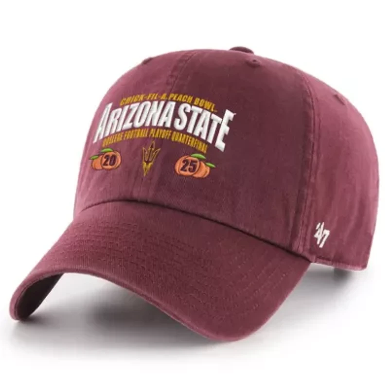 NCAA Arizona State Sun Devils NCAA Football Playoff 2025 Peach Bowl Clean Up Adjustable Hat
