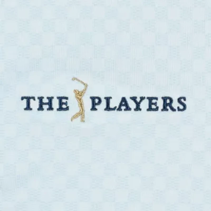Golf Light THE PLAYERS ProDry Checker Print Lisle Polo