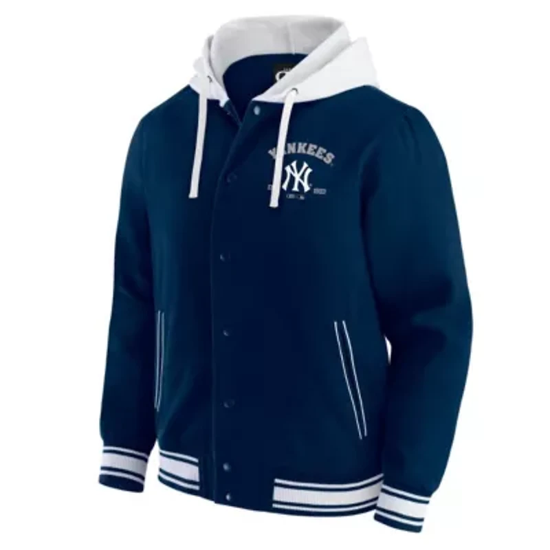 MLB New York Yankees Full-Snap Hooded Jacket