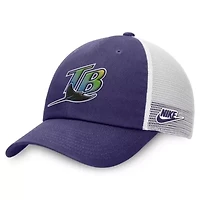 MLB Nike Purple/White Tampa Bay Rays Rise Adjustable Trucker Hat