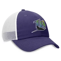 MLB Nike Purple/White Tampa Bay Rays Rise Adjustable Trucker Hat