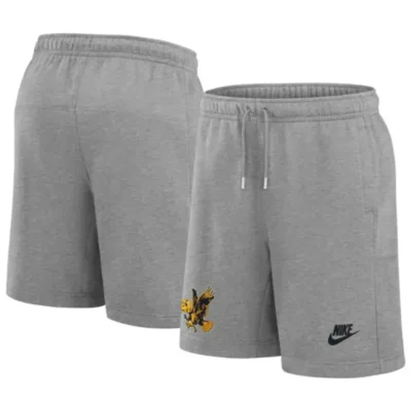 NCAA Nike Heather Iowa Hawkeyes Legacy Fleece Essential Shorts