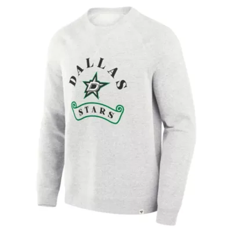 NHL Fanatics Dallas Stars Banner Fleece Raglan Pullover Sweatshirt