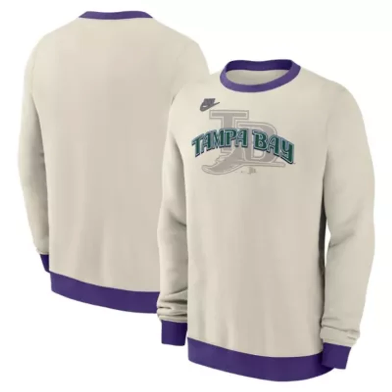 MLB Nike Tampa Bay Rays Cooperstown Collection Fleece Pullover Sweatshirt