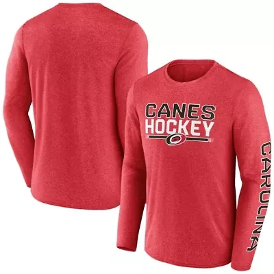 NHL Fanatics Carolina Hurricanes Sweep Iconic Synthetic Long Sleeve T-Shirt