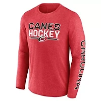 NHL Fanatics Carolina Hurricanes Sweep Iconic Synthetic Long Sleeve T-Shirt