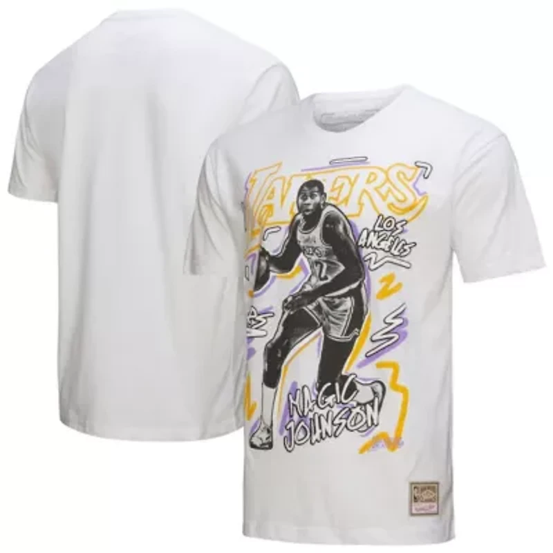 NBA Magic Johnson Los Angeles Lakers Hardwood Classics Chalked Up T-Shirt