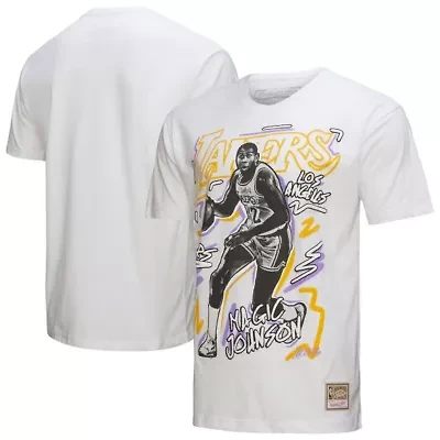 NBA Magic Johnson Los Angeles Lakers Hardwood Classics Chalked Up T-Shirt