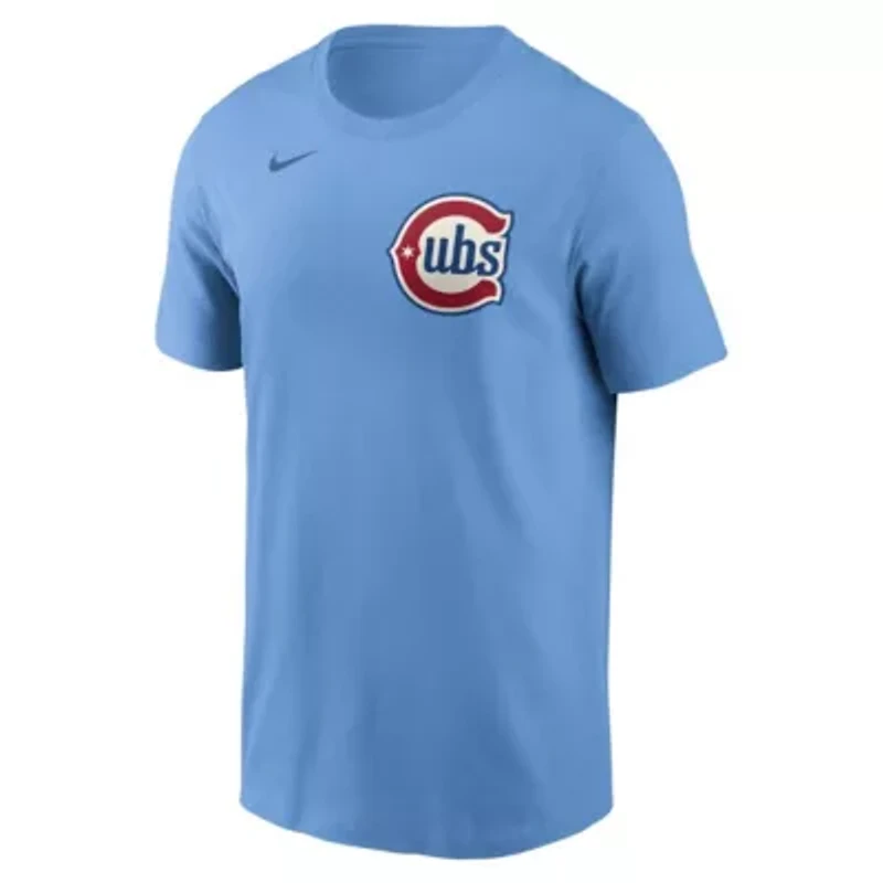 MLB Nike Dansby Swanson Light Chicago Cubs Fuse Name & Number T-Shirt