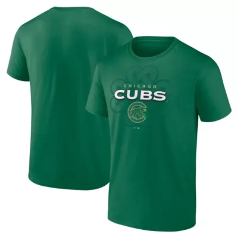 MLB Fanatics Kelly Chicago Cubs Celtic Luck T-Shirt