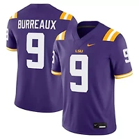 NCAA Nike Joe Burrow LSU Tigers "Burreaux" Nameplate Home Game Football Jersey
