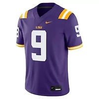 NCAA Nike Joe Burrow LSU Tigers "Burreaux" Nameplate Home Game Football Jersey