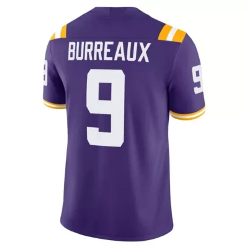 NCAA Nike Joe Burrow LSU Tigers "Burreaux" Nameplate Home Game Football Jersey