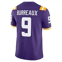 NCAA Nike Joe Burrow LSU Tigers "Burreaux" Nameplate Home Game Football Jersey