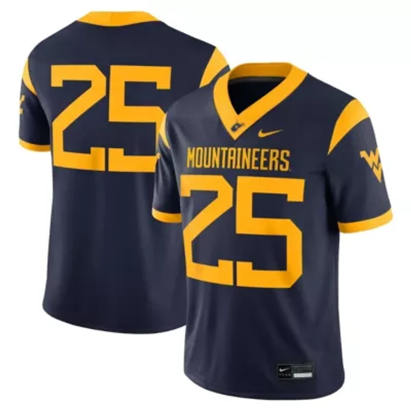 NCAA Nike #25 West Virginia Mountaineers Limited Home Game Jersey