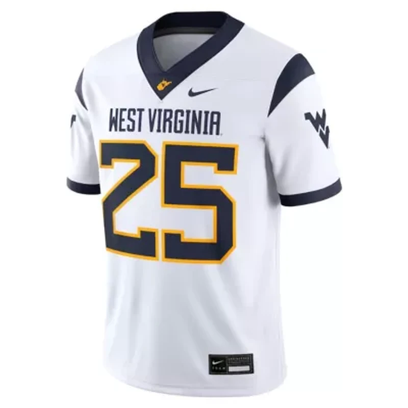 NCAA Nike #25 West Virginia Mountaineers Limited Away Game Jersey