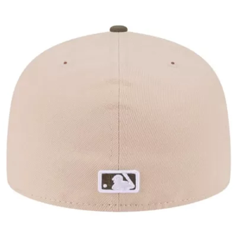 MLB Light Beige/Olive Los Angeles Dodgers Two-Tone Color Pack A-Frame 59FIFTY Fitted Hat