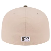 MLB Light Beige/Olive Los Angeles Dodgers Two-Tone Color Pack A-Frame 59FIFTY Fitted Hat