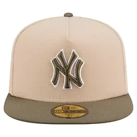 MLB Light Beige/Olive New York Yankees Two-Tone Color Pack A-Frame 59FIFTY Fitted Hat