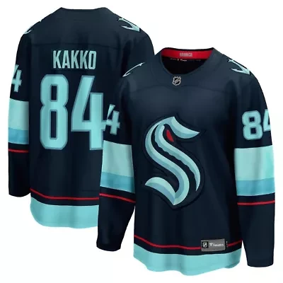 NHL Fanatics Kaapo Kakko Deep Sea Seattle Kraken Home Breakaway Player Jersey