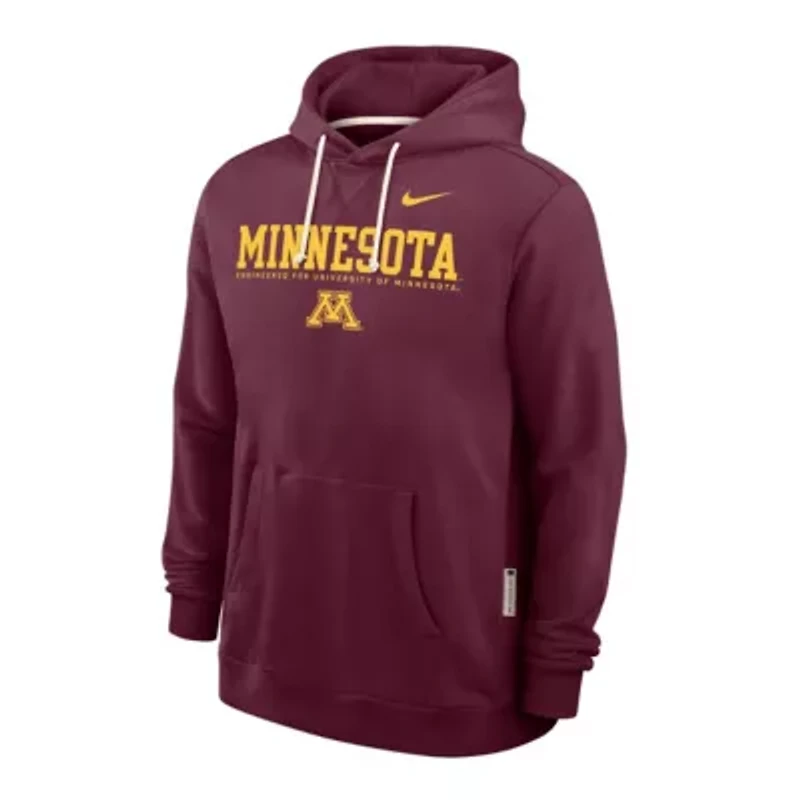 NCAA Nike Minnesota Golden Gophers 2025 Sideline Standard Issue Dri-FIT Hoodie