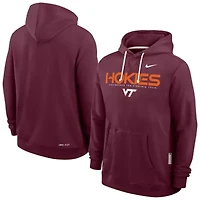 NCAA Nike Virginia Tech Hokies 2025 Sideline Standard Issue Dri-FIT Hoodie