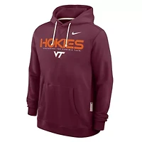 NCAA Nike Virginia Tech Hokies 2025 Sideline Standard Issue Dri-FIT Hoodie