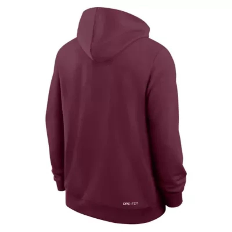 NCAA Nike Virginia Tech Hokies 2025 Sideline Standard Issue Dri-FIT Hoodie