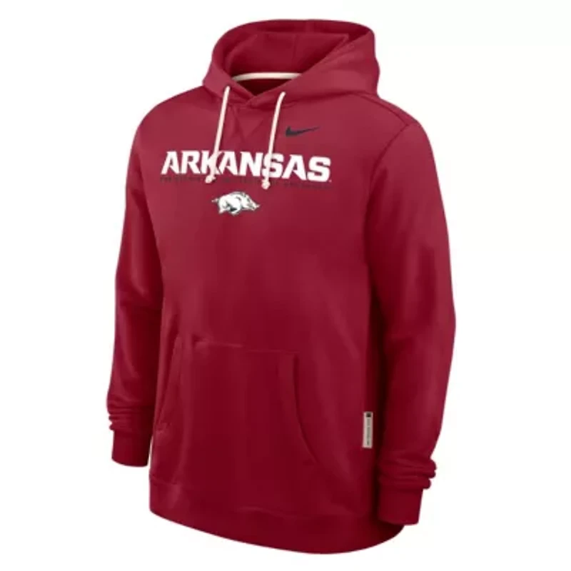 NCAA Nike Arkansas Razorbacks 2025 Sideline Standard Issue Dri-FIT Hoodie